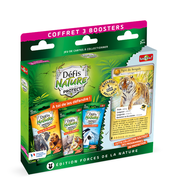 Image Défis Nature Protect - Coffret  3 Boosters : Tigre (fr)