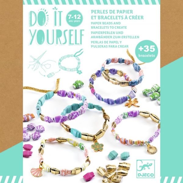 Image DIY / Chics et dorés : perles de papier et bracelets