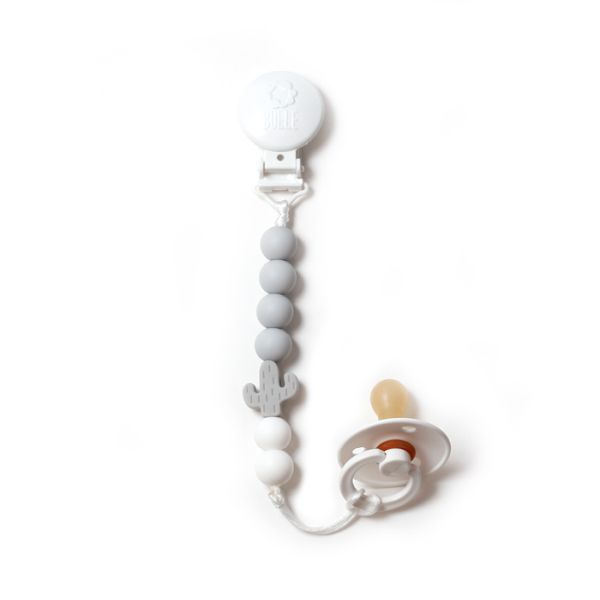 Pacifier clip Cactus - Grey