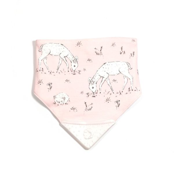 Image Teething bib - Pink Deer