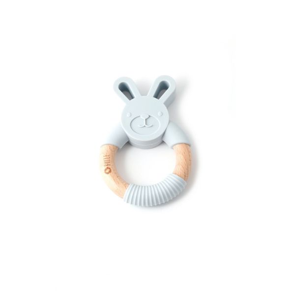 Image Wood rattle animal - Rabbit grey