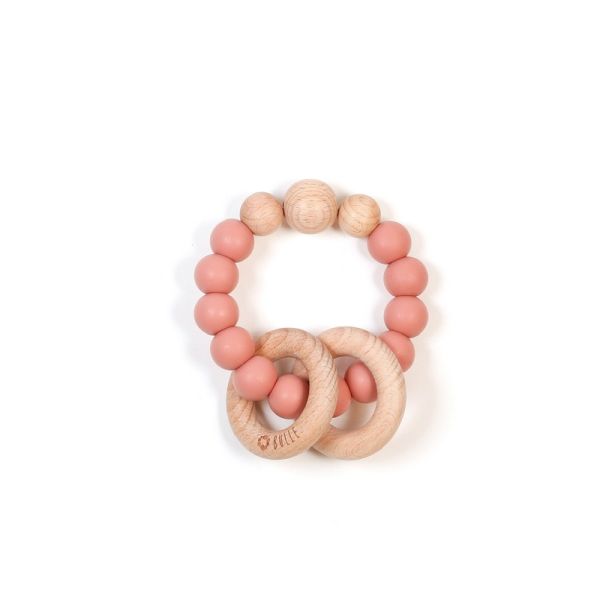 Image Hochet de bois Clic-clac - Blush