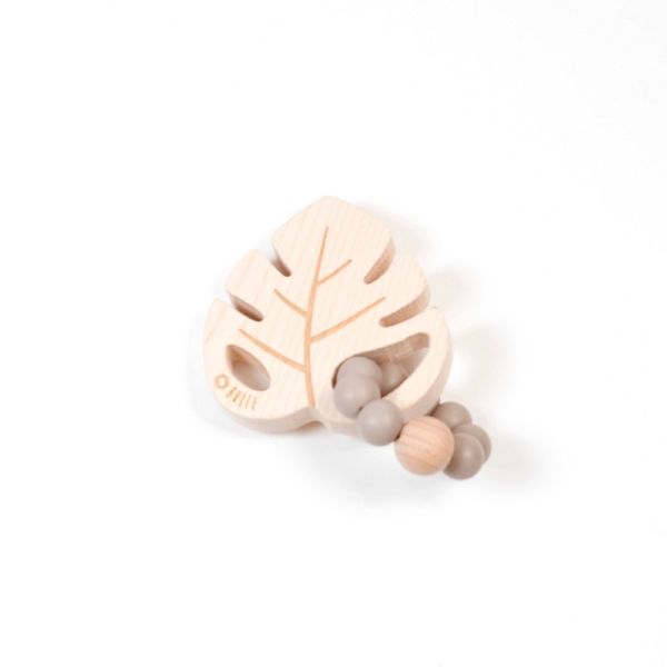 Image Wood rattle Leaf - Taupe