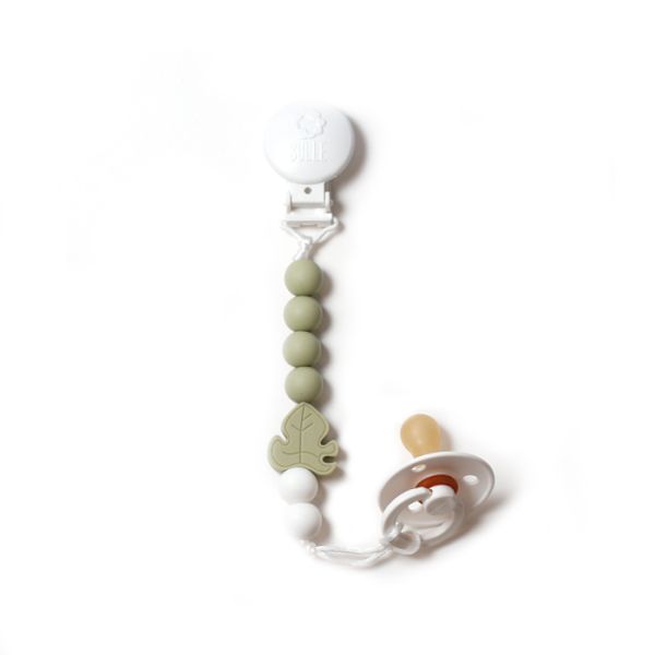 Image Pacifier clip monstera leaf - Sauge