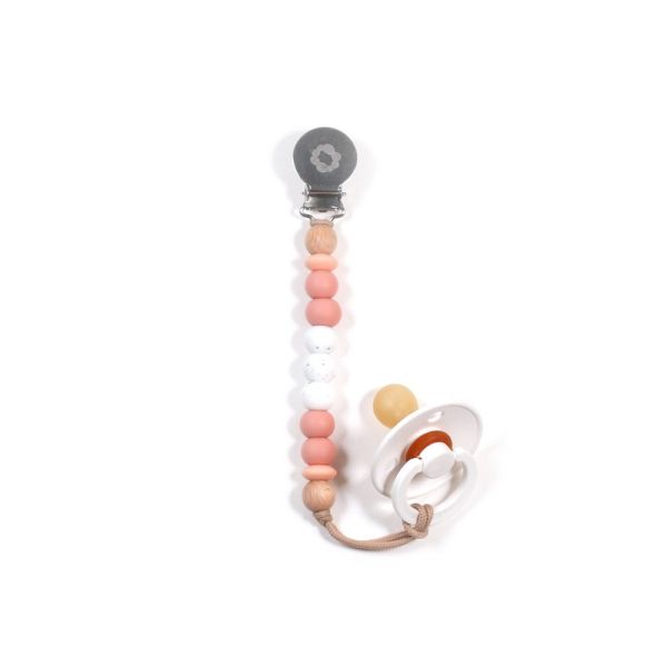 Image Ora pacifier clip (stainless steel clip) - Blush