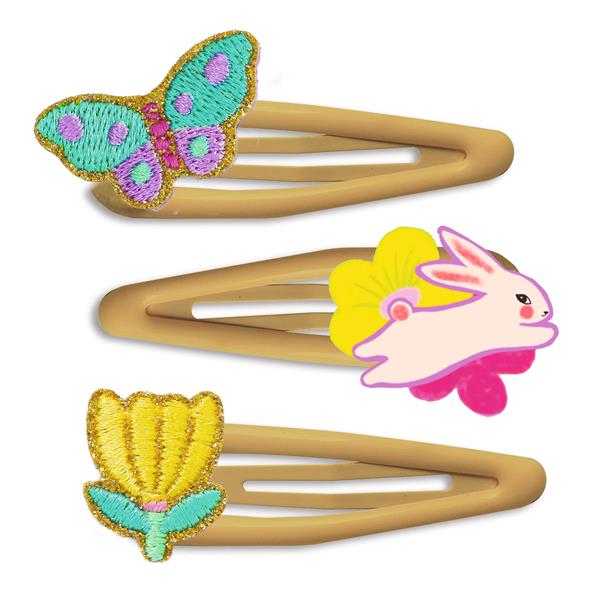 Image Plume / Barrettes Pensée x3 #CO 6#