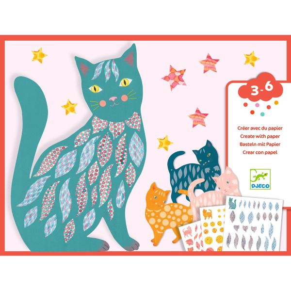 Image Create with paper / Elodie’s cute cats