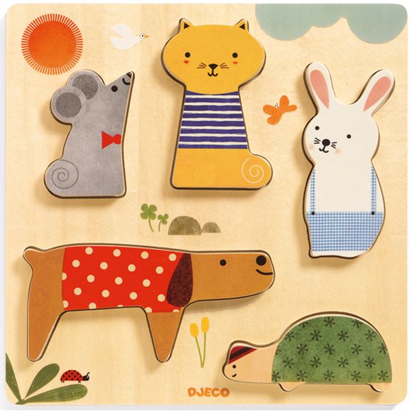 Image Wooden Puzzle / Woodypets / 5 pcs