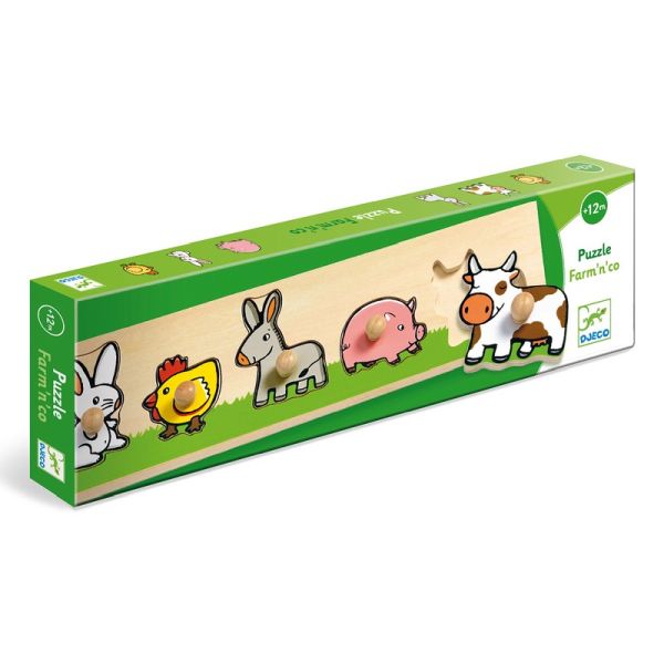 Image Wooden Puzzle / Farm'n'co / 5 pcs