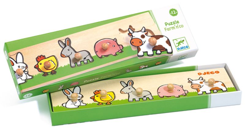 Wooden Puzzle / Farm'n'co / 5 pcs