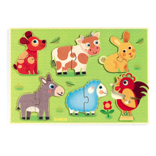 Image Wooden puzzle / Coucou-cow / 12 pcs