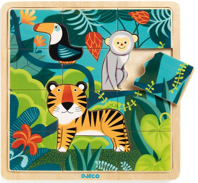 Wooden Puzzle / Puzzlo Jungle / 15 pces