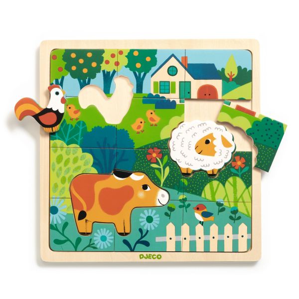 Image Wooden puzzle / Puzzlo farm