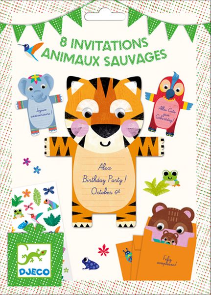 Cartes d'invitation / Animaux sauvages*