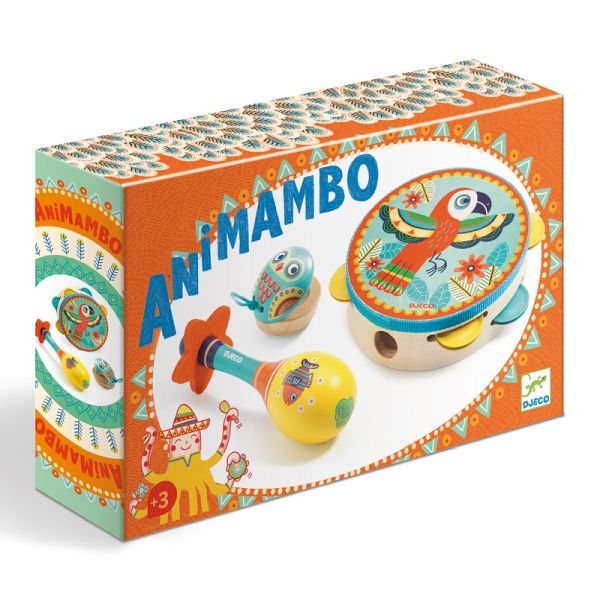 Image Animambo / Set tambourin, maracas, castagnettes