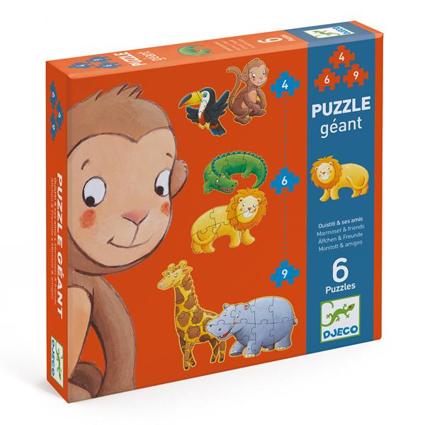 Image Puzzle géant/Ouistiti et ses amis/4,6,9 pcs