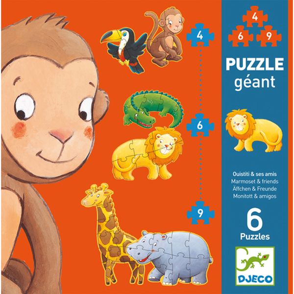 Puzzle géant/Ouistiti et ses amis/4,6,9 pcs