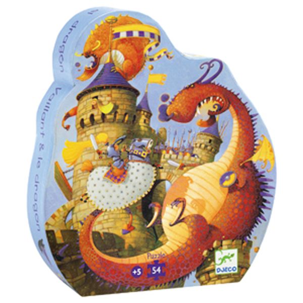 Puzzle silhouette / Vaillant et les dragons / 54 pcs