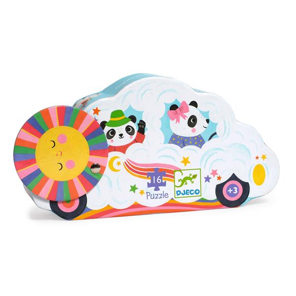 Image Puzzle silhouette / Voiture nuage - 16 pcs