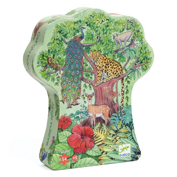 Image Puzzle silhouette / Jungle indienne - 54 pcs