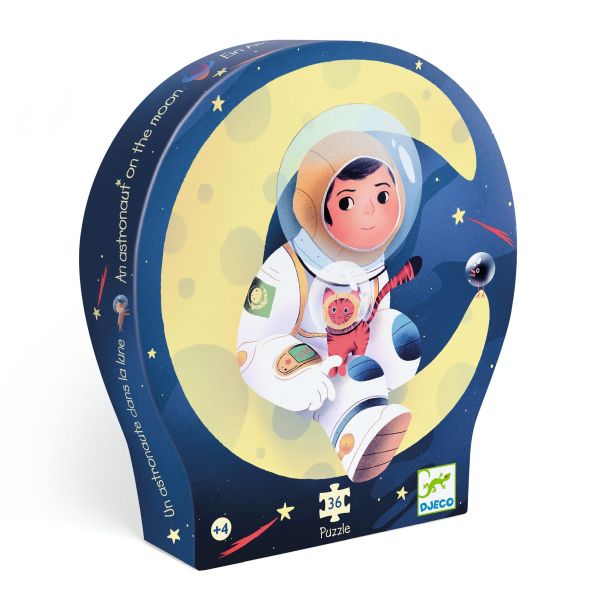 Image Puzzle silhouette / Un astronaute dans la lune / 36 pcs