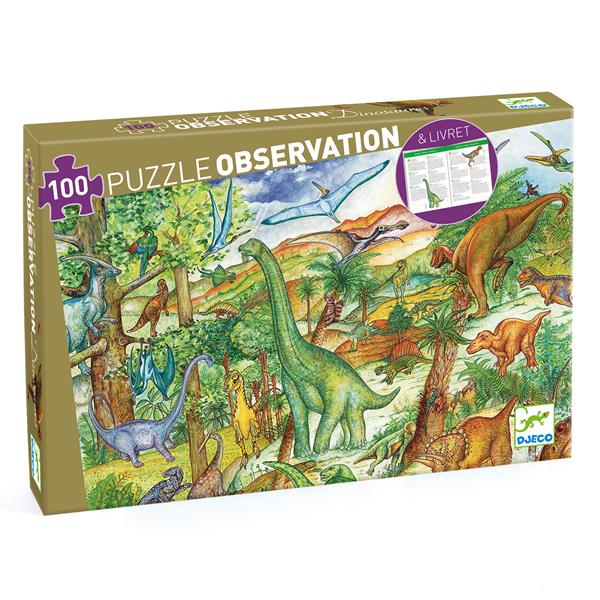 Image Observation Puzzle / Dinosaurs / 100 pcs