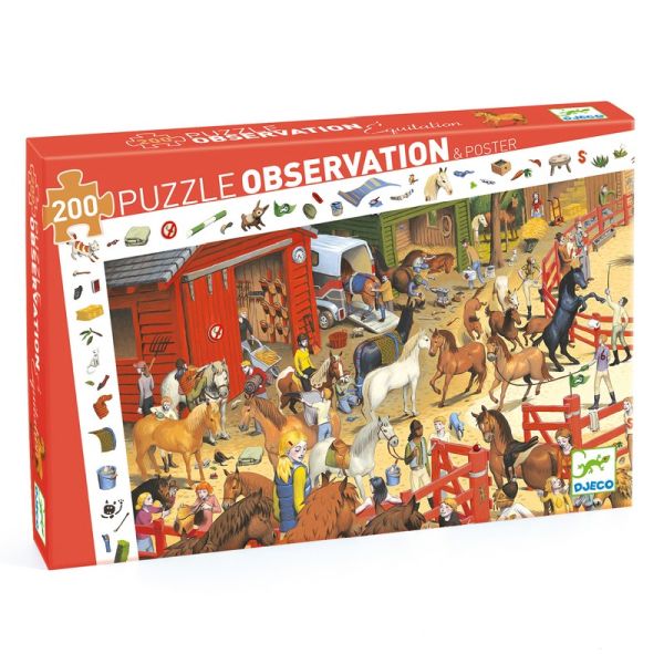 Image Puzzle observation / Équitation / 200 pcs