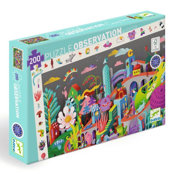 Image Observation puzzle / Crazy Town / 200 pcs