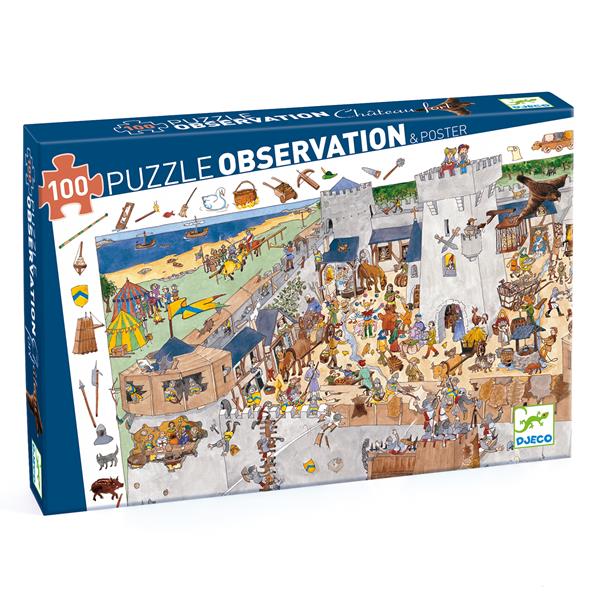 Image Puzzle observation / Château fort / 100 pcs