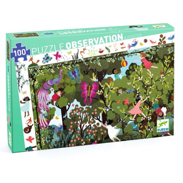 Image Puzzle observation / Jeux au jardin / 100 pcs