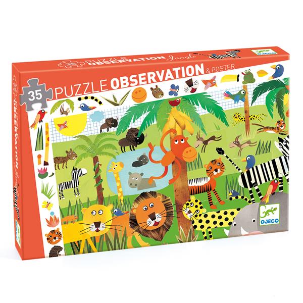 Image Observation puzzle / Jungle / 35 pcs