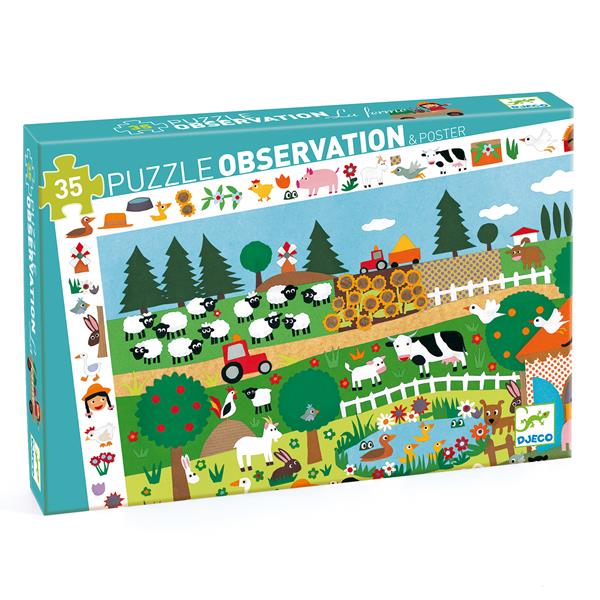 Image Puzzle observation / Ferme / 35 pcs