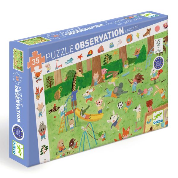 Image Observation puzzle / Little friends' garden / 35 pcs