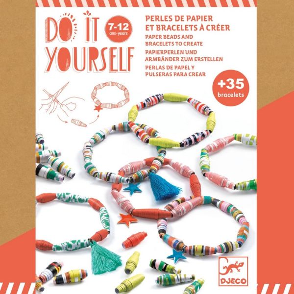 Image DIY / Pop et acidulés ; perles de papier et bracelets