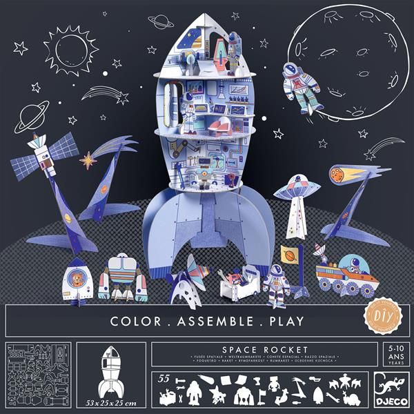 Image Color Assemble Play / Space rocket