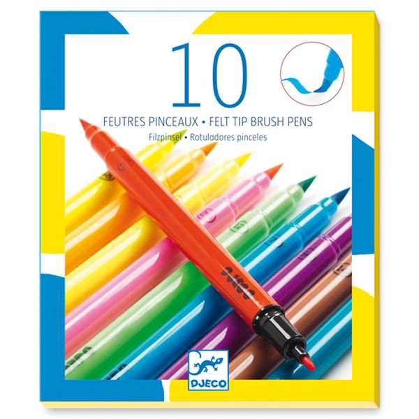 10 feutres pinceaux / Couleurs pop