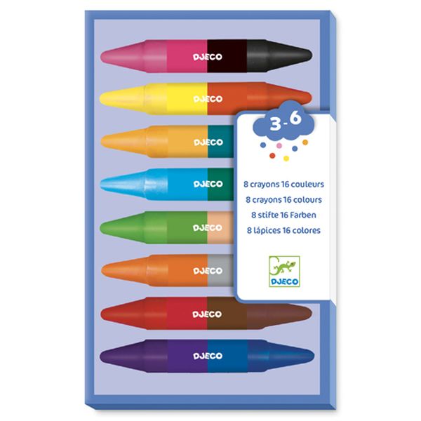 8 crayons double côtés