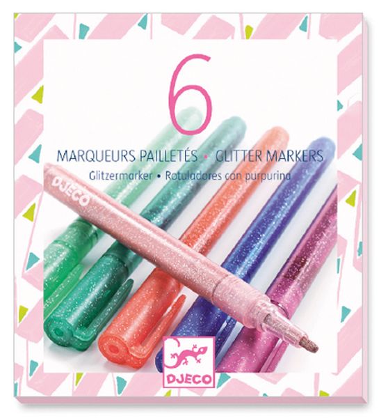 Image 6 glitter markers / Sweet