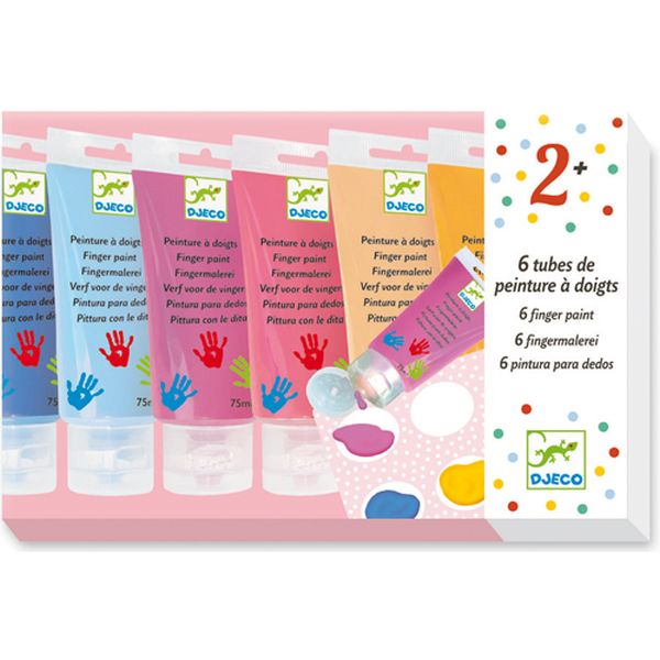 6 finger paint tubes / Sweet