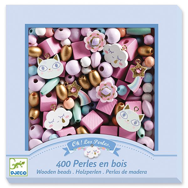 Image Perles en bois / Arc-en-ciel