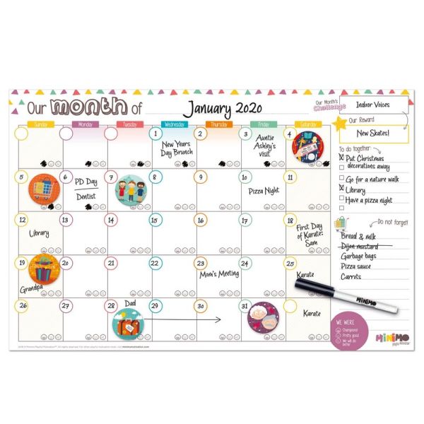 Image Our Month Together monthly calendar HORIZONTAL  (magnetic board + marker) (EN)