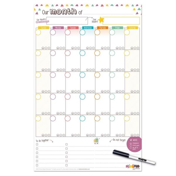 Image Our Month Together monthly calendar VERTICAL (magnetic board + marker) (EN)