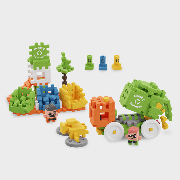 Mini Waffle - Camion Recyclage 148 pcs (FR-EN)