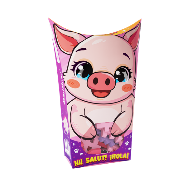 Image Mini Waffle - Animaux de poche : Cochon 25 pcs (fr-en)
