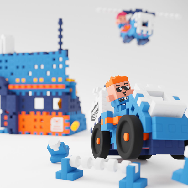 Mini Waffle City - Poste de police 280 pcs (fr-en)