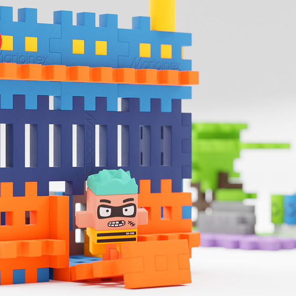 Mini Waffle City - Poste de police 280 pcs (fr-en)
