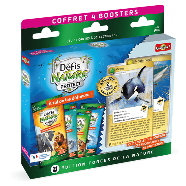 Image Défis Nature Protect - Coffret 4 Boosters : Orque et requin (fr)