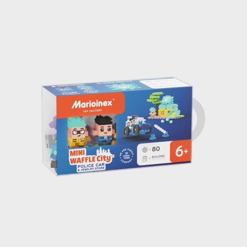 Mini Waffle City - Voiture de police et bijouterie 80 pcs (fr-en)