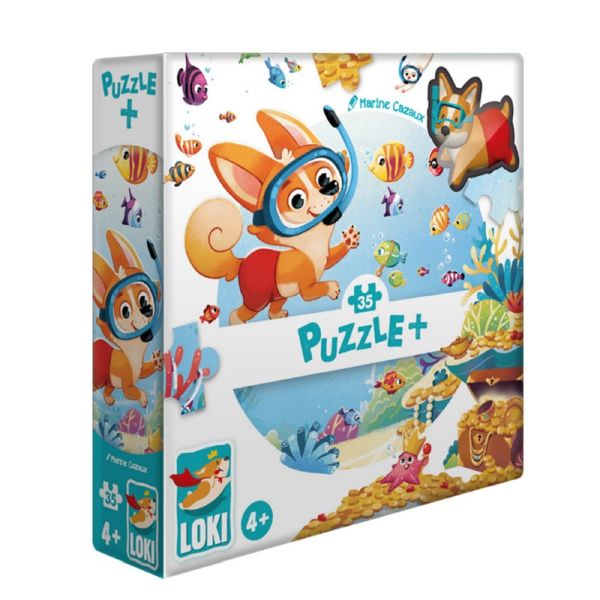 Image Puzzle+ : LOKI goes snorkeling (35 Pcs)