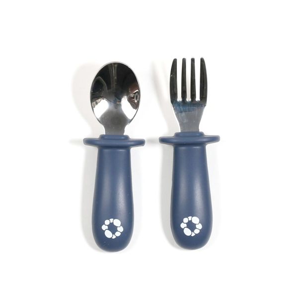 Image Learning spoon & fork set - Blueberry